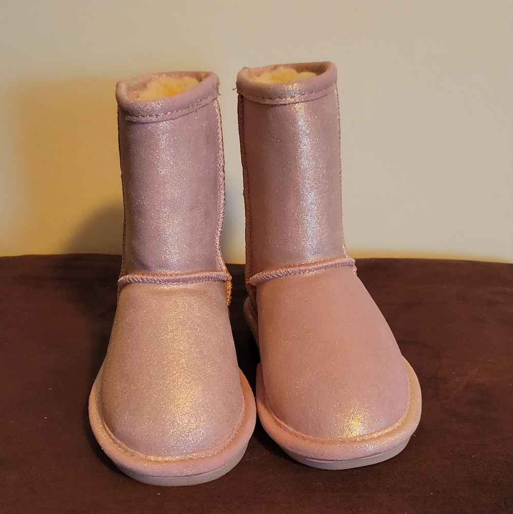 Girls, Bearpaw, Boots, size 11, glitter pink